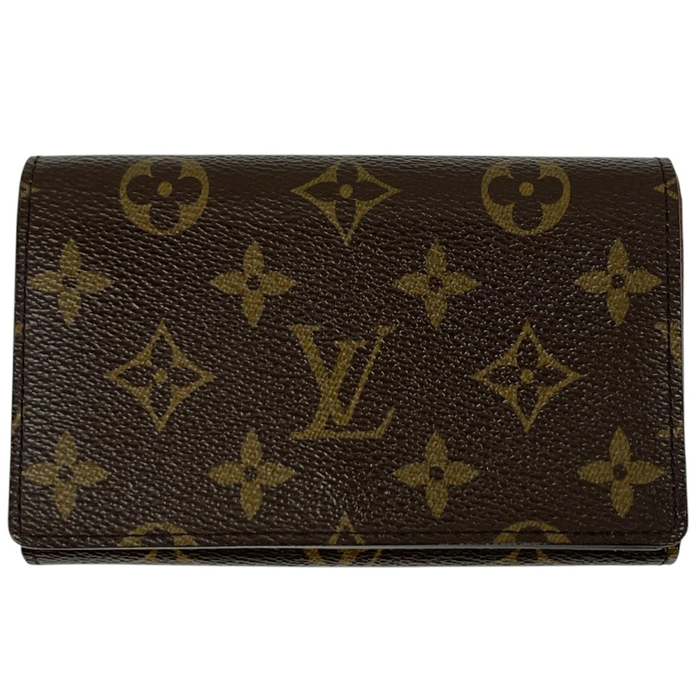 Louis Vuitton Porte Monnaie Billet Tresor Bi fold Wallet Coin Monogram Brown